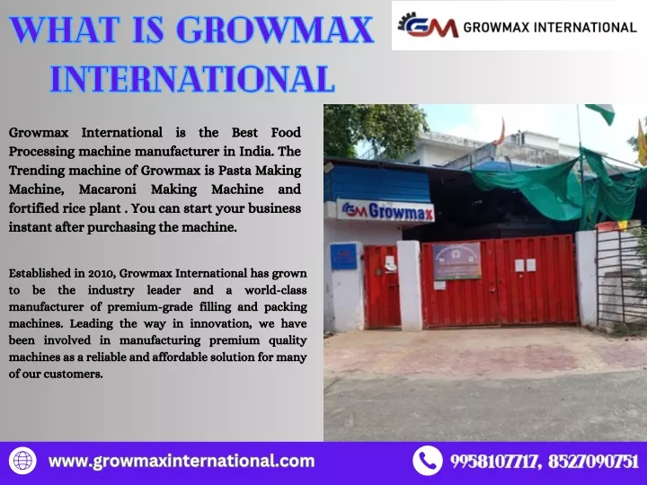 what is growmax international international