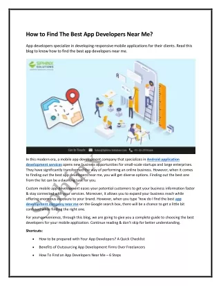 how to find the best app developers near me