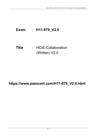 download valid h11 879 v2 0 dumps for best