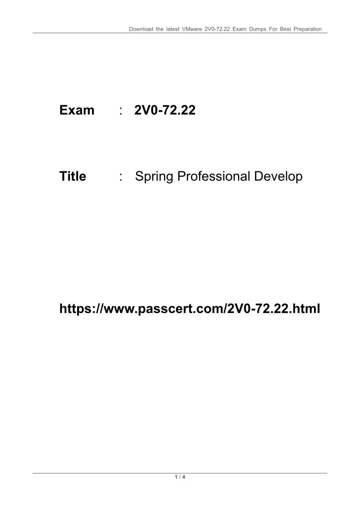download the latest vmware 2v0 72 22 exam dumps
