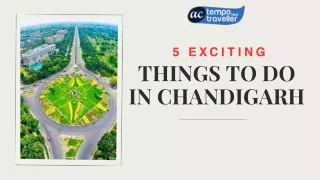 5 Exciting Things to Do in Chandigarh