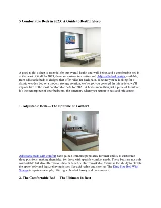 5 comfortable beds in 2023 a guide to restful