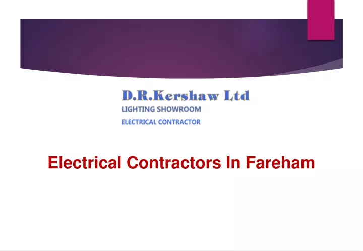 electrical contractors in fareham