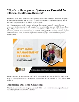 Why Care Management Systems are Essential for Efficient Healthcare Delivery_