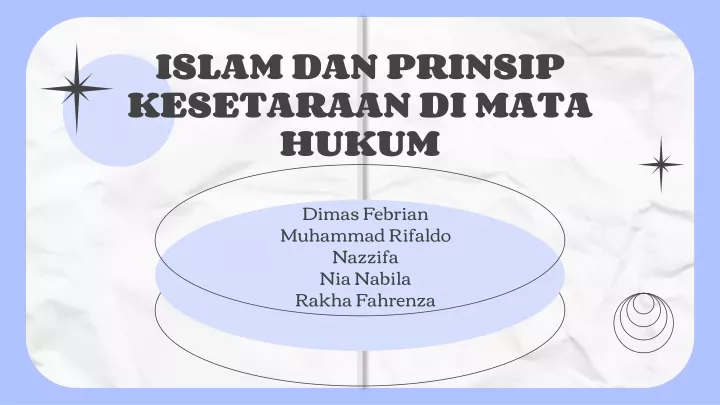 islam dan prinsip kesetaraan di mata hukum
