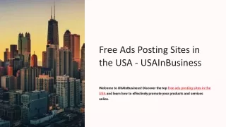 Free Ads Posting Sites in the USA - USAInBusiness