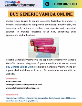 Buy Generic Vaniqa Online