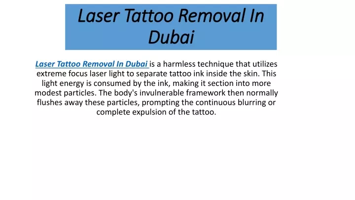 laser tattoo removal in laser tattoo removal