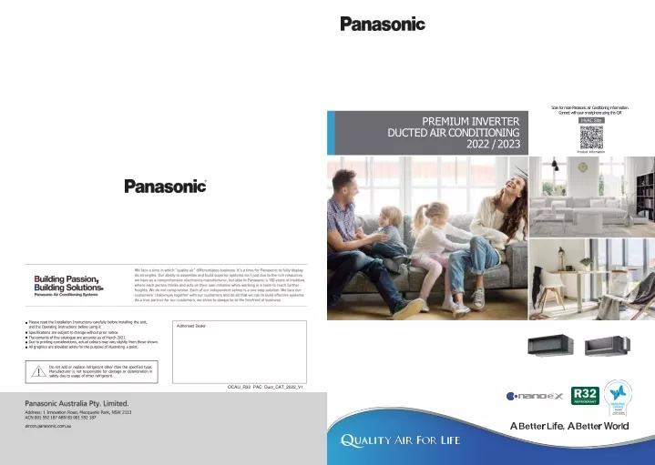 scan for more panasonic air conditioning