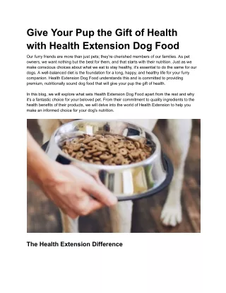 Health Extension Dog Food (2)