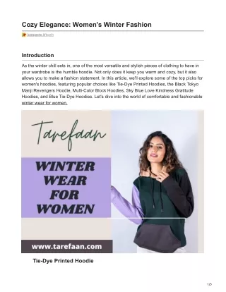 Cozy Elegance Women's Winter Fashion