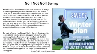 Golf Not Golf Swing