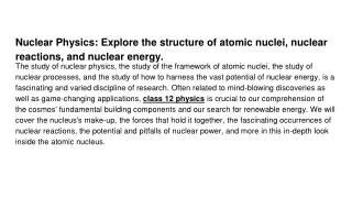 Nuclear Physics_ Explore the structure of atomic nuclei.