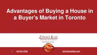 Advantages of Buying a House in a Buyer's Market in Toronto