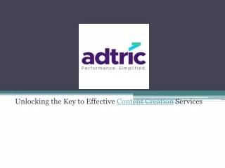 Unlocking the Key to Effective Content Creation Services