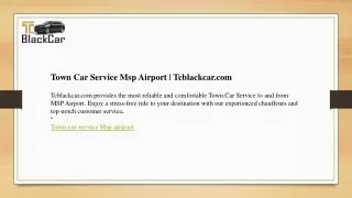 Town Car Service Msp Airport  Tcblackcar.com