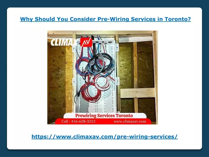 why should you consider pre wiring services