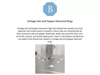 Vintage salt and pepper diamond rings
