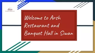 Arsh Banquet & Restaurant PPT (1)