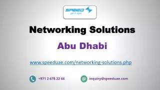 Networking Solutions Abu Dhabi