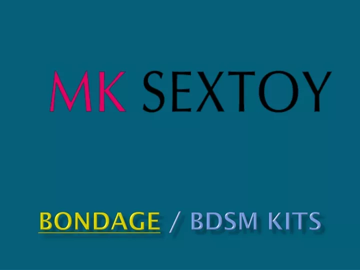 bondage bdsm kits