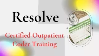 Certified Outpatient Coder (COC) Training