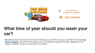 What time of year should you wash your car