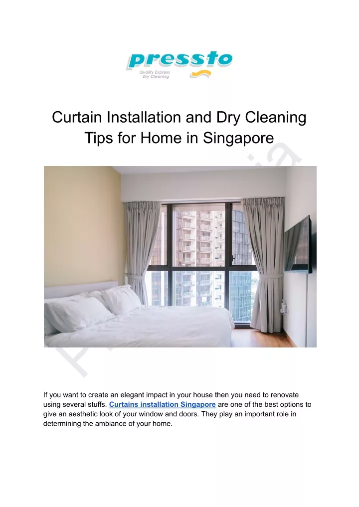 curtain installation and dry cleaning tips