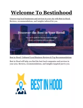 welcome to bestinhood