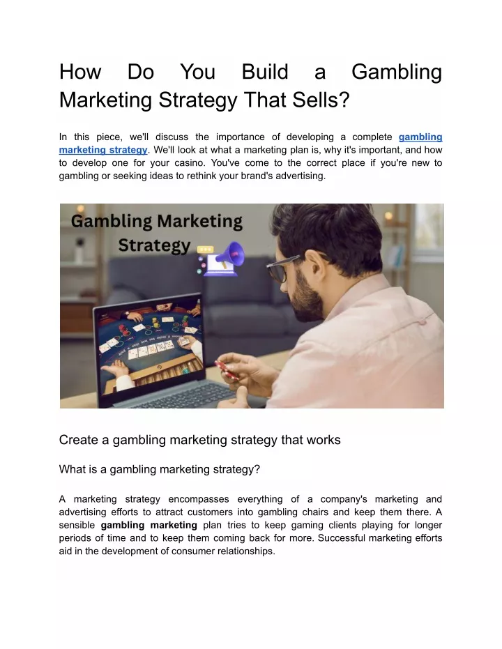 how marketing strategy that sells