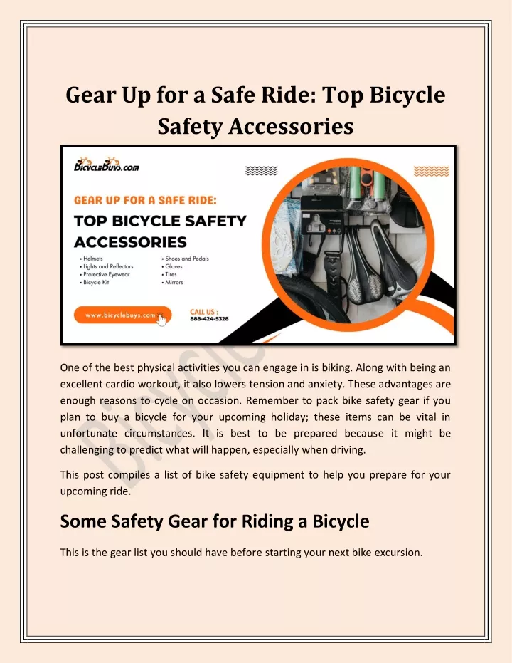 gear up for a safe ride top bicycle safety