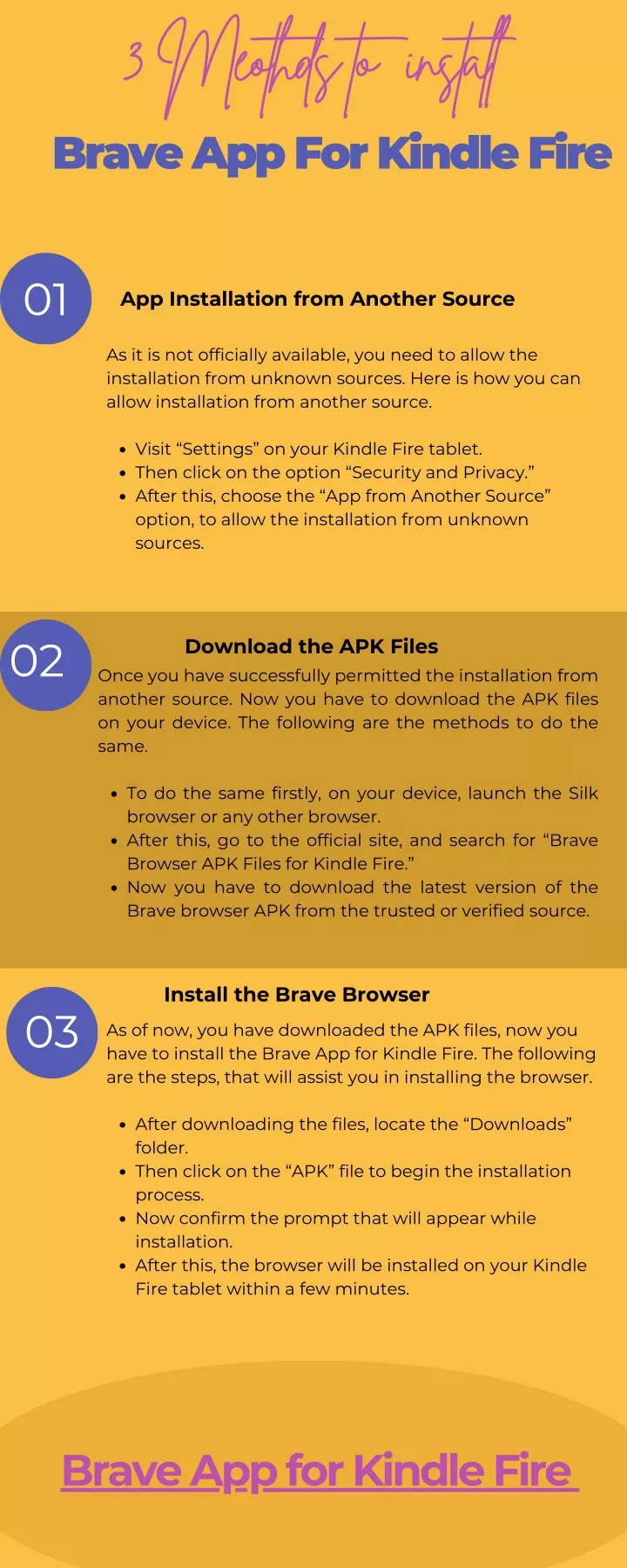 3 meothds to install brave app for kindle fire