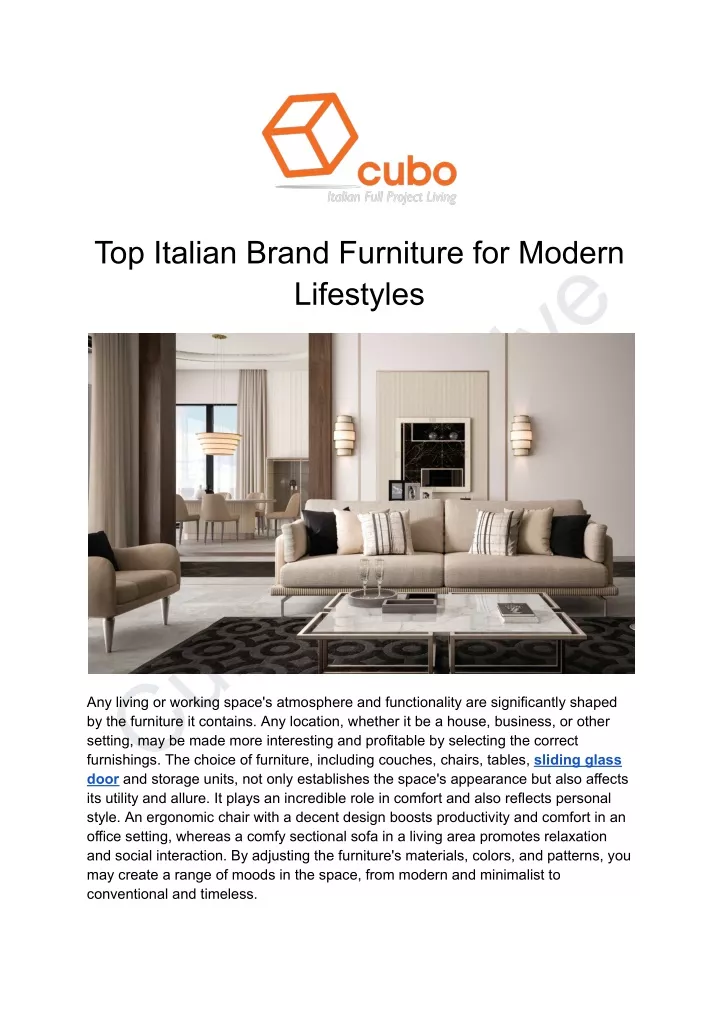 top italian brand furniture for modern lifestyles