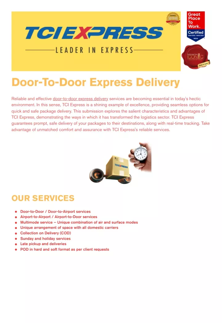 door to door express delivery