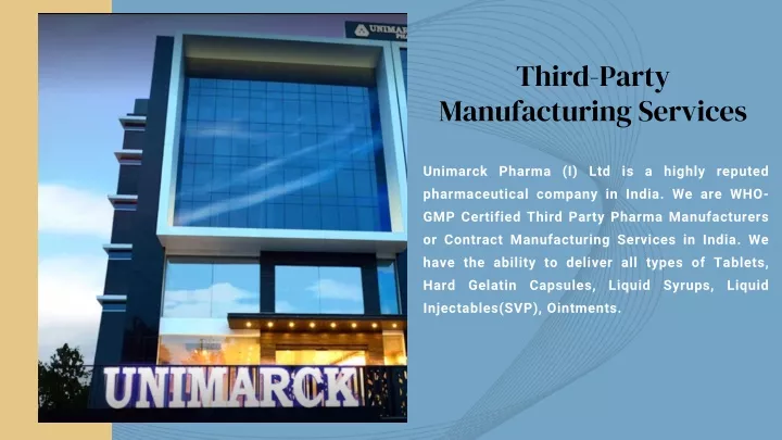 third party manufacturing services