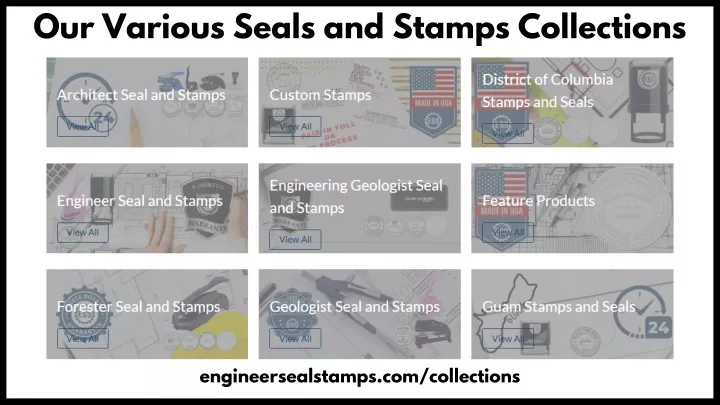 our various seals and stamps collections