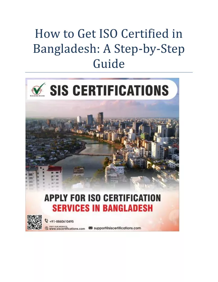 how to get iso certified in bangladesh a step