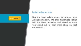 Kaftan Styles For Men  Africablooms.com