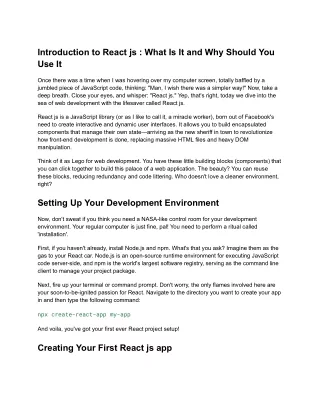 Introduction to React js_ What Is It and Why Should You Use It