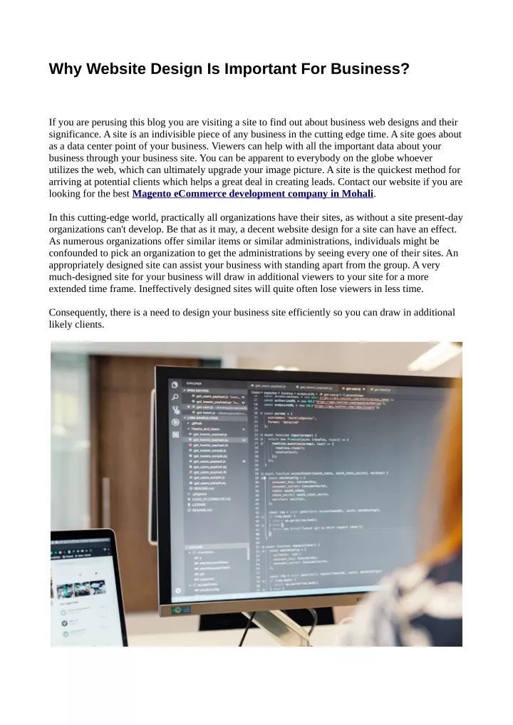 why website design is important for business