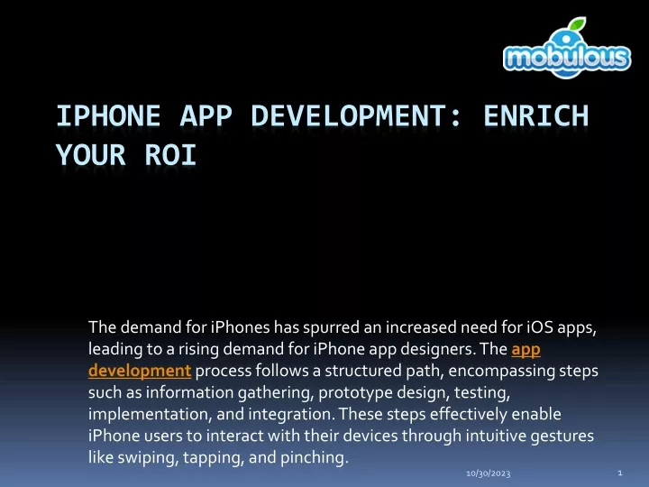 iphone app development enrich your roi