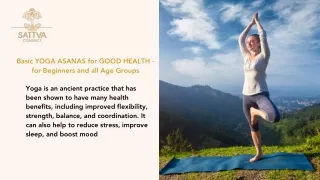 Basic YOGA ASANAS for GOOD HEALTH - for Beginners and all Age Groups