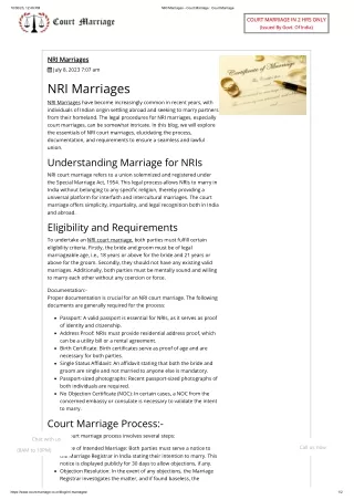 NRI-Marriages - Court-Marriage