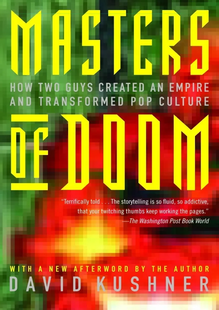 read pdf masters of doom how two guys created