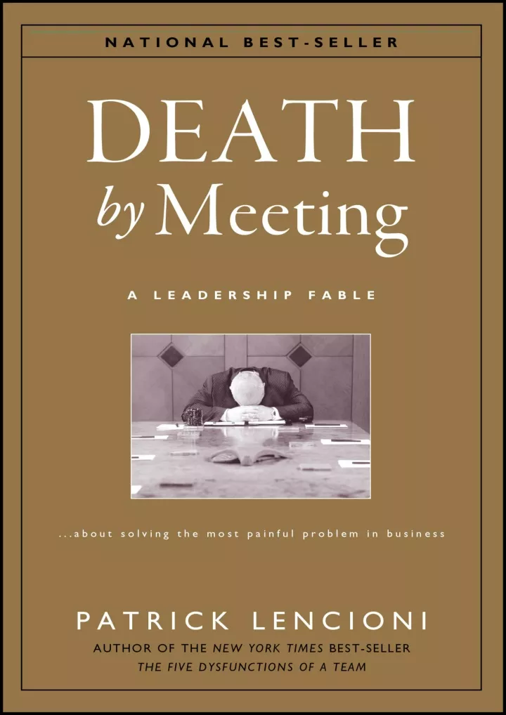 pdf download death by meeting a leadership fable