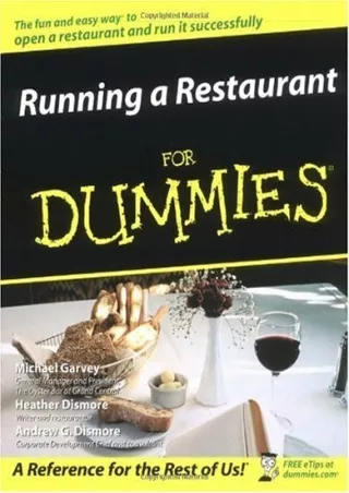 PDF/READ PDF/READ/DOWNLOAD  Running a Restaurant For Dummies ipad