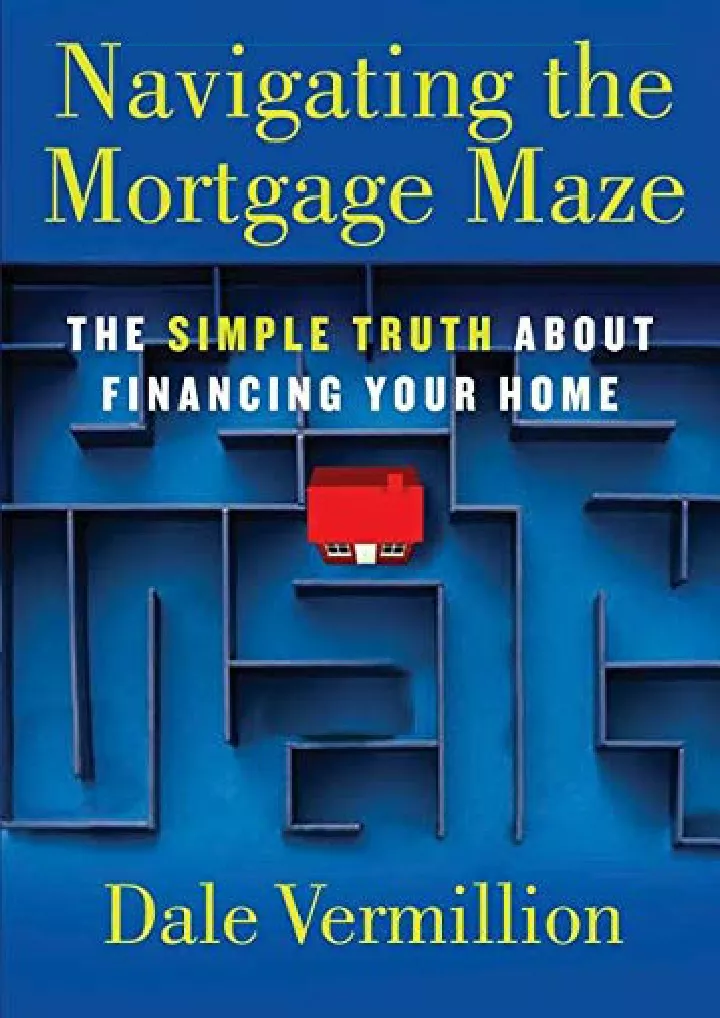 read ebook pdf navigating the mortgage maze