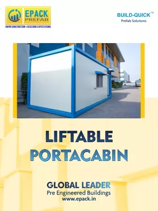 Liftable Porta Cabin - EPACK Prefab