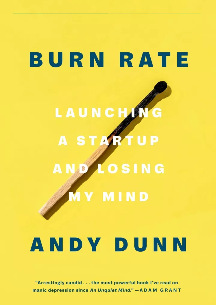 pdf read online burn rate launching a startup