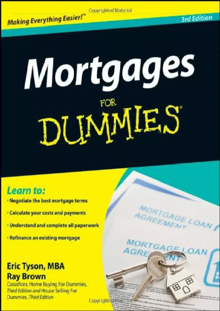 pdf read download mortgages for dummies